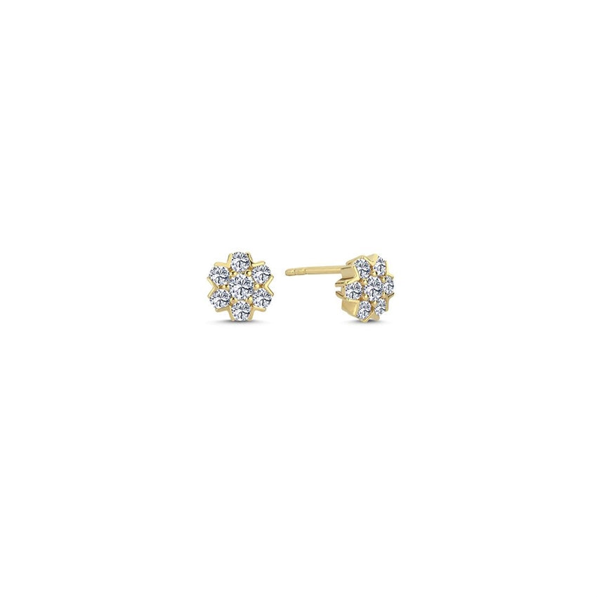 Fleur diamantøreringe i 14 karat guld fra Nuran med blomsterform og 0,58 ct diamanter.